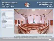 Tablet Screenshot of pfarrei-irlbach.de